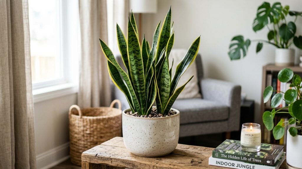 25 Indoor Plants That Will Instantly Brighten Your Home Snake Plant realistic image 202607051208