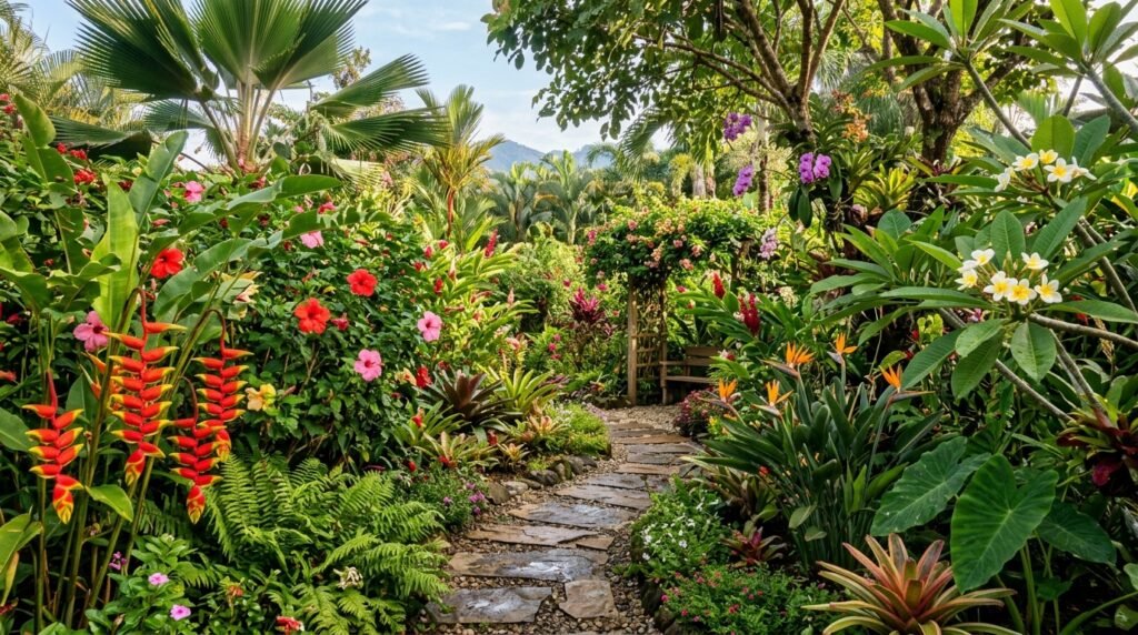 25 Flower Garden Ideas That Will Brighten Your Yard Tropical Flower Garden image 202607051133