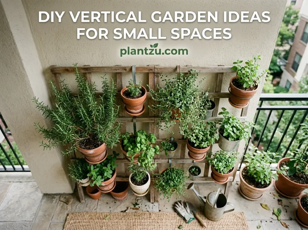 Vertical herb garden on trellis 202605302130