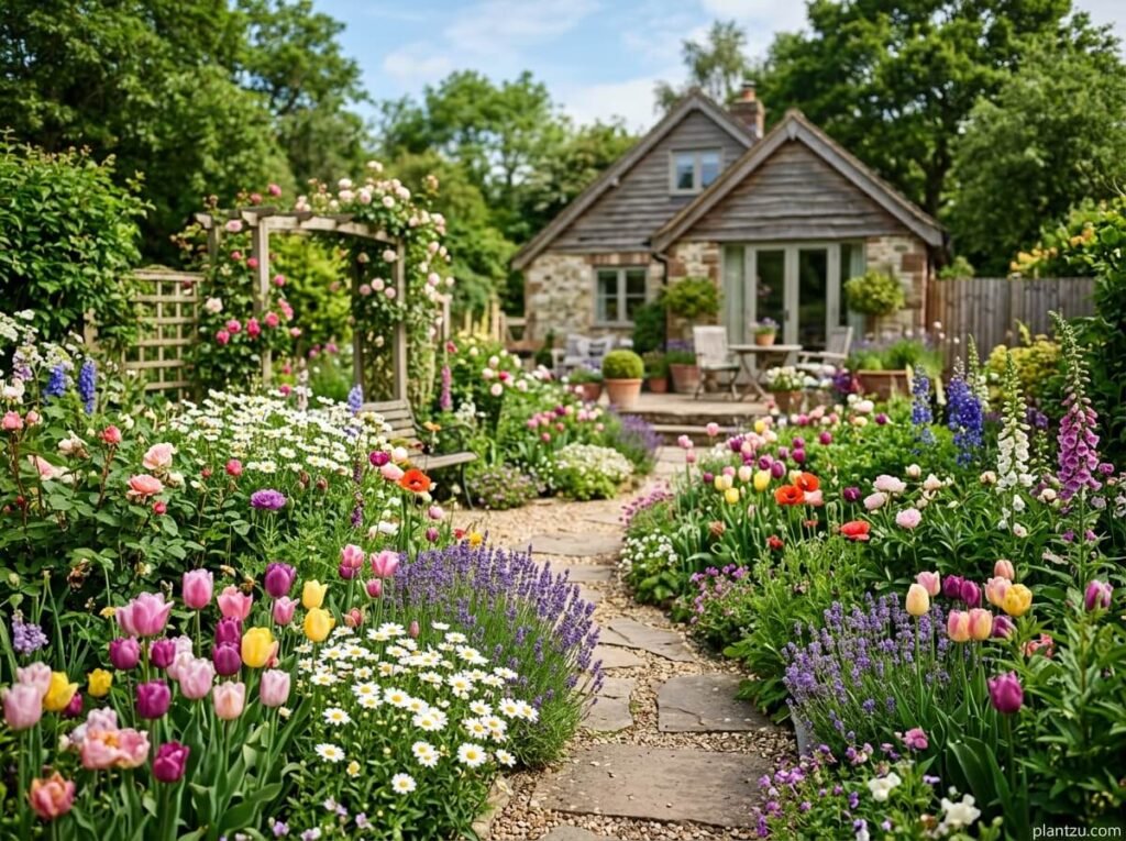Flower garden in backyard home 202606030859 1