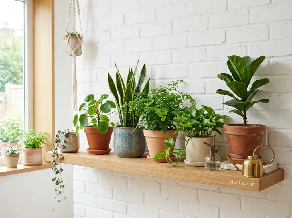 Indoor Gardening Mistakes to Avoid for Healthy Plants Indoor garden on wooden shelf 202606072125