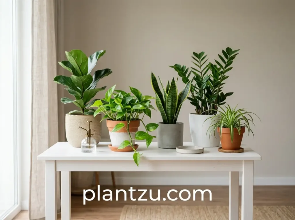 Indoor garden setup with plants 202606030933