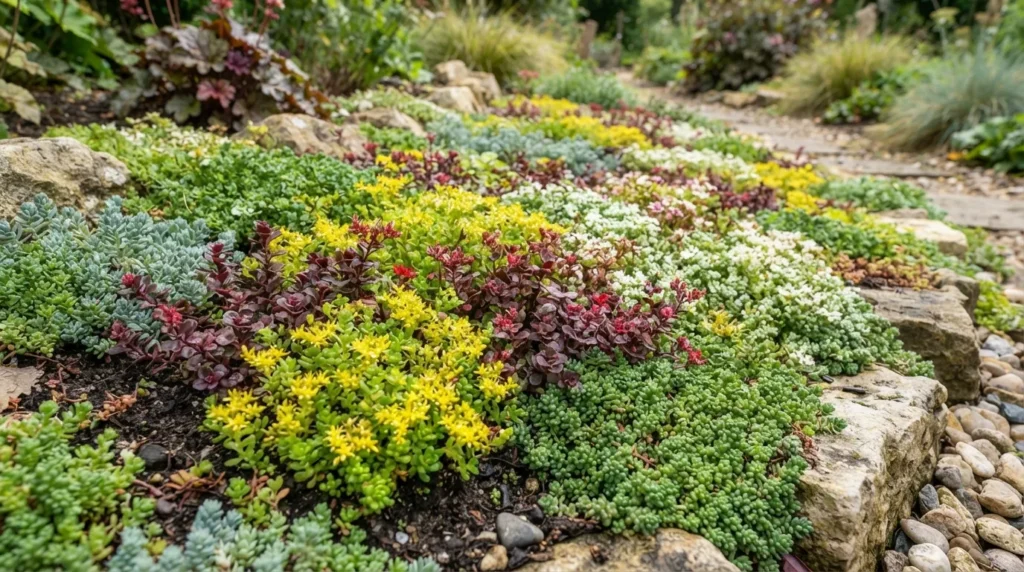 22 Low Maintenance Outdoor Plants That Thrive on Neglect Sedum groundcovers