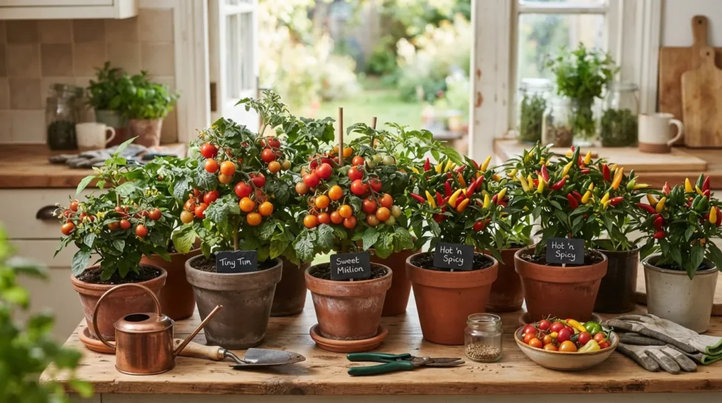 Tiny Tomatoes and Peppers