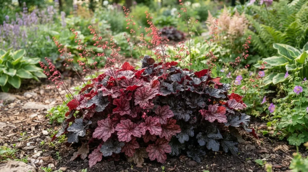 22 Low Maintenance Outdoor Plants That Thrive on Neglect Coral Bells (Heuchera)