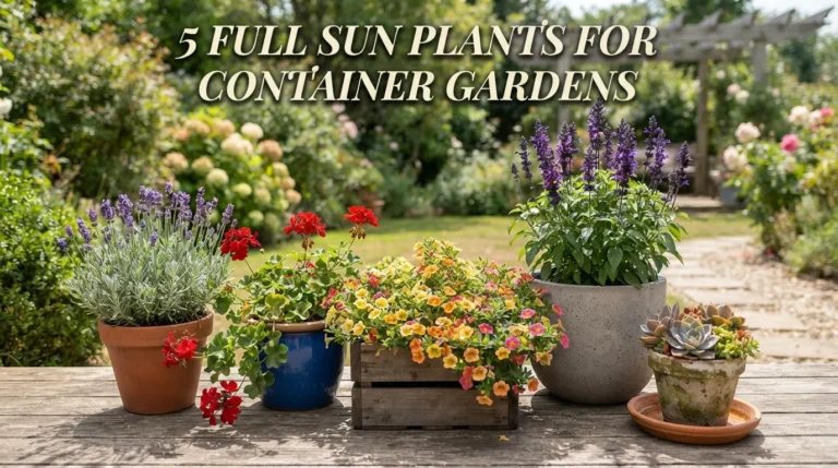 5 Full Sun Plants for Container Gardens