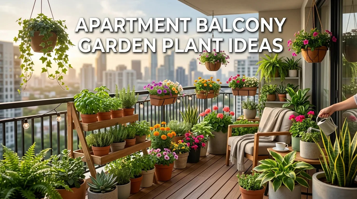 Apartment Balcony Garden Plant Ideas