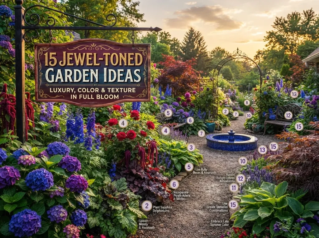 15 Jewel-Toned Garden Ideas That Make Your Garden Look Expensive 15 Jewel-Toned Garden Ideas