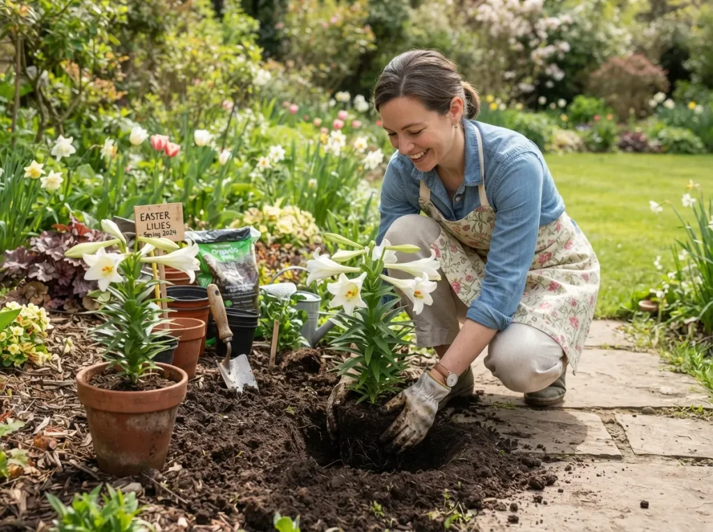 Planting Easter Lilies