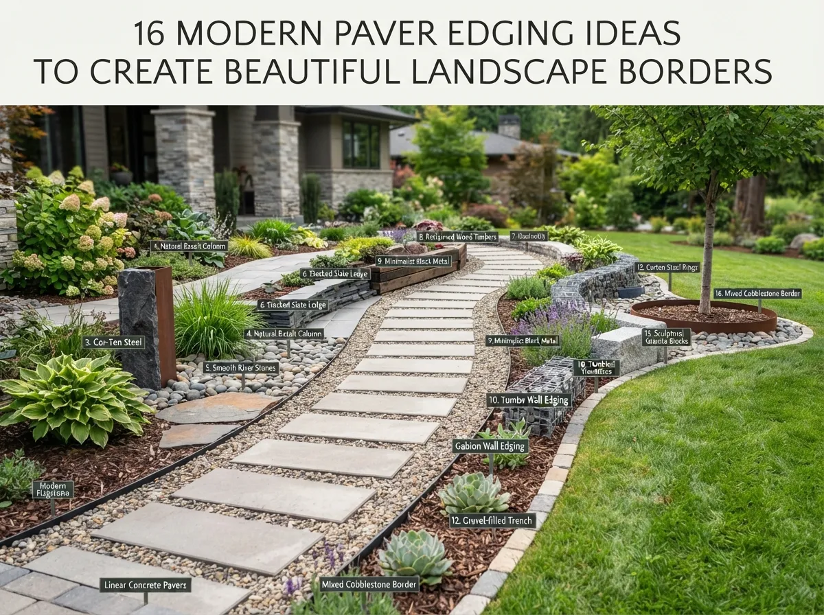 16 Modern Paver Edging Ideas