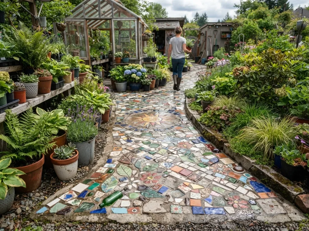 Recycled Paver Mosaic