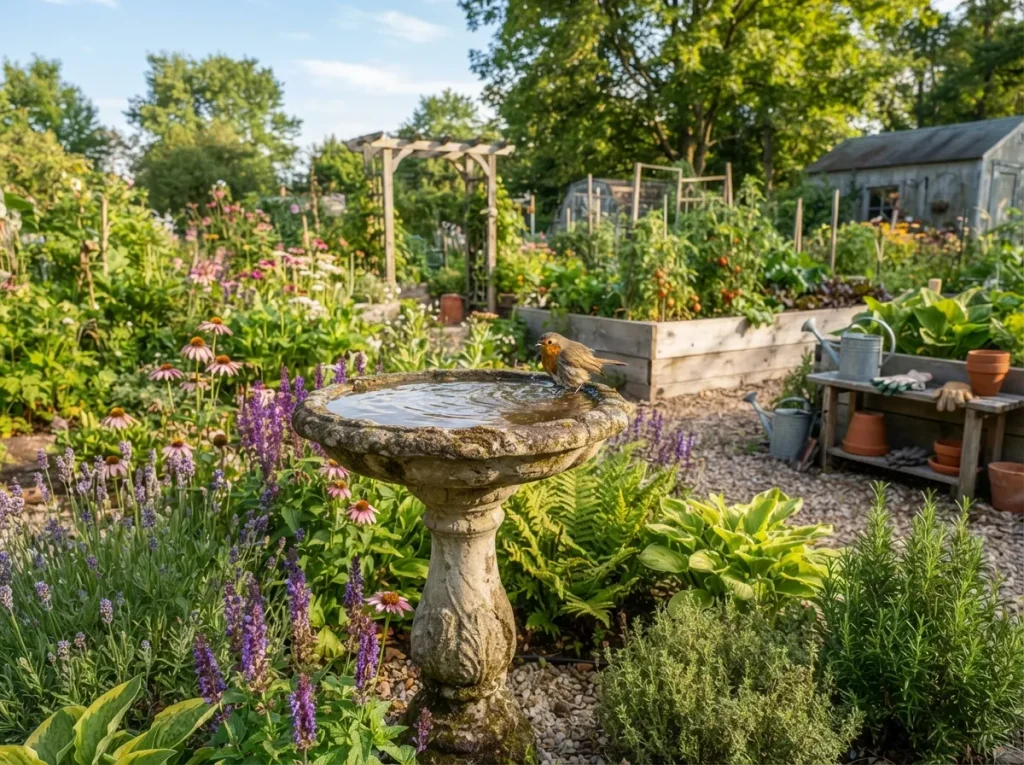 A Bird Bath Station