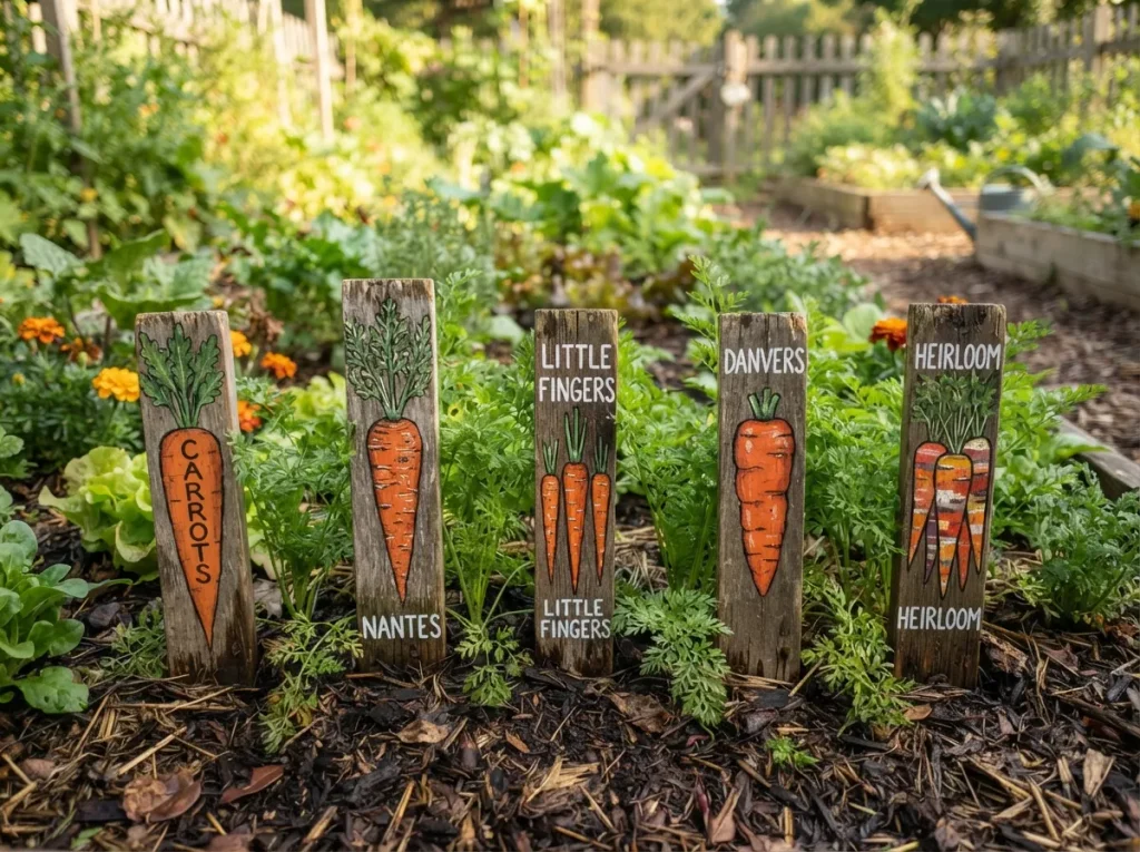 Carrot Garden Stakes