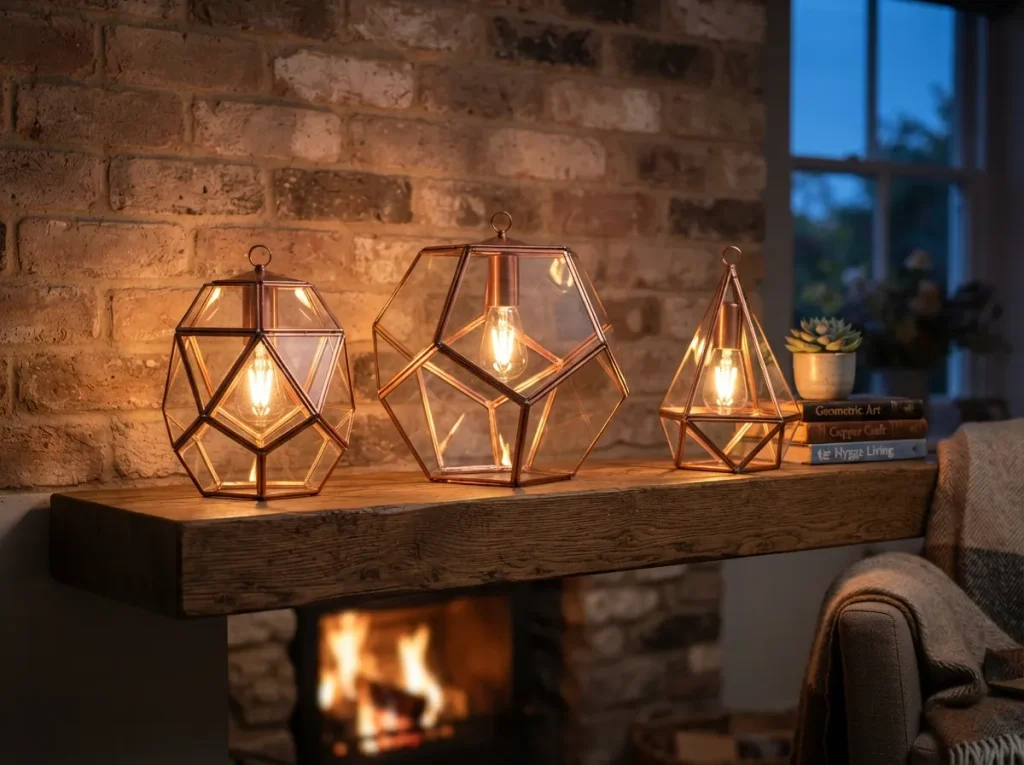 17 Elegant Eid Lantern Garden Lights for a Festive Garden Glow Geometric Copper Lanterns