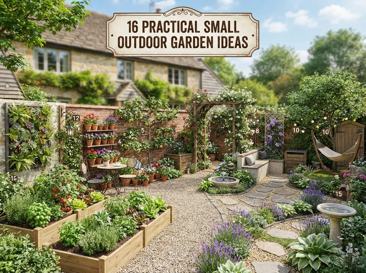 16 Practical Small Outdoor Garden