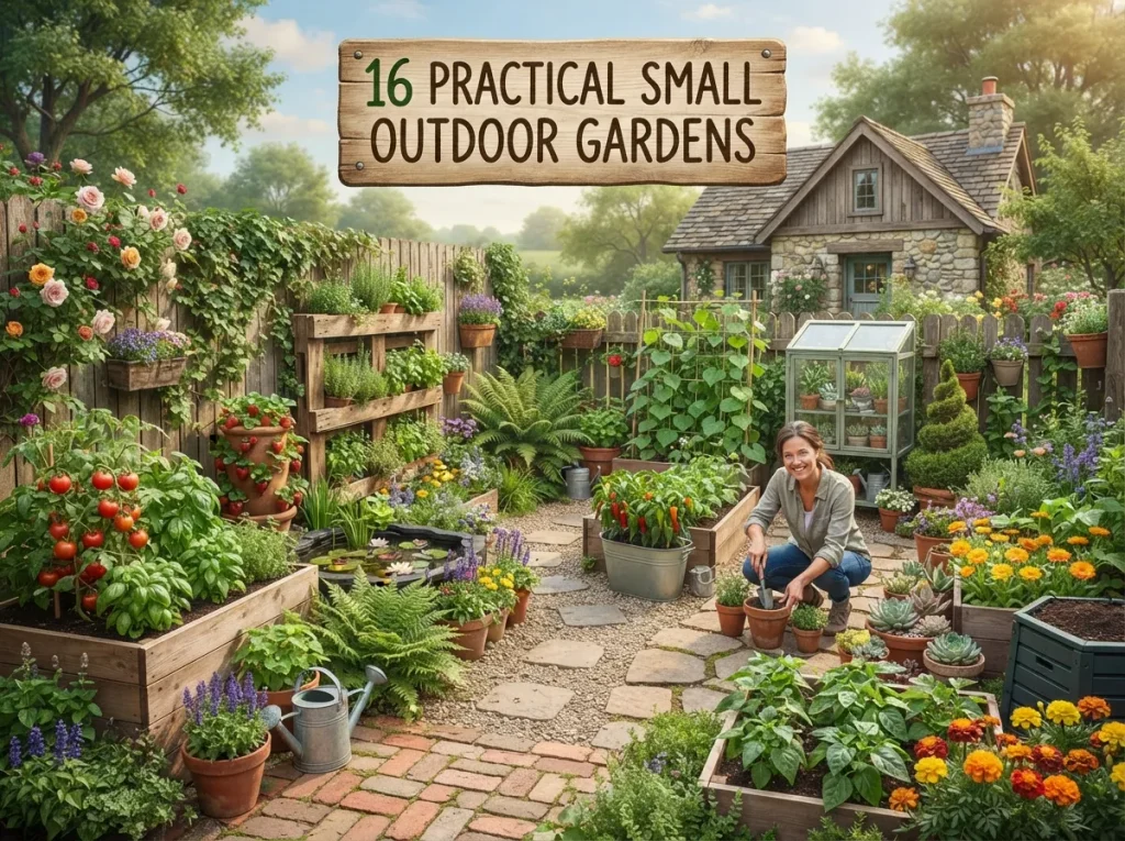 16 Practical Small Outdoor Garden