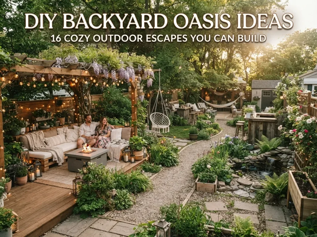 16 Cozy DIY Backyard Oasis Ideas 