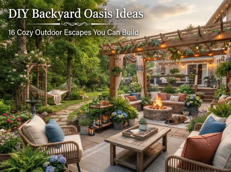 16 Cozy DIY Backyard Oasis Ideas