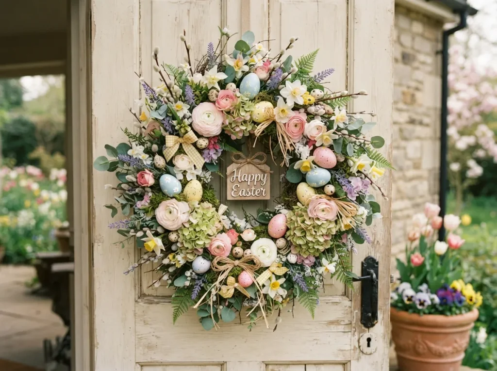 Floral Easter Wreath