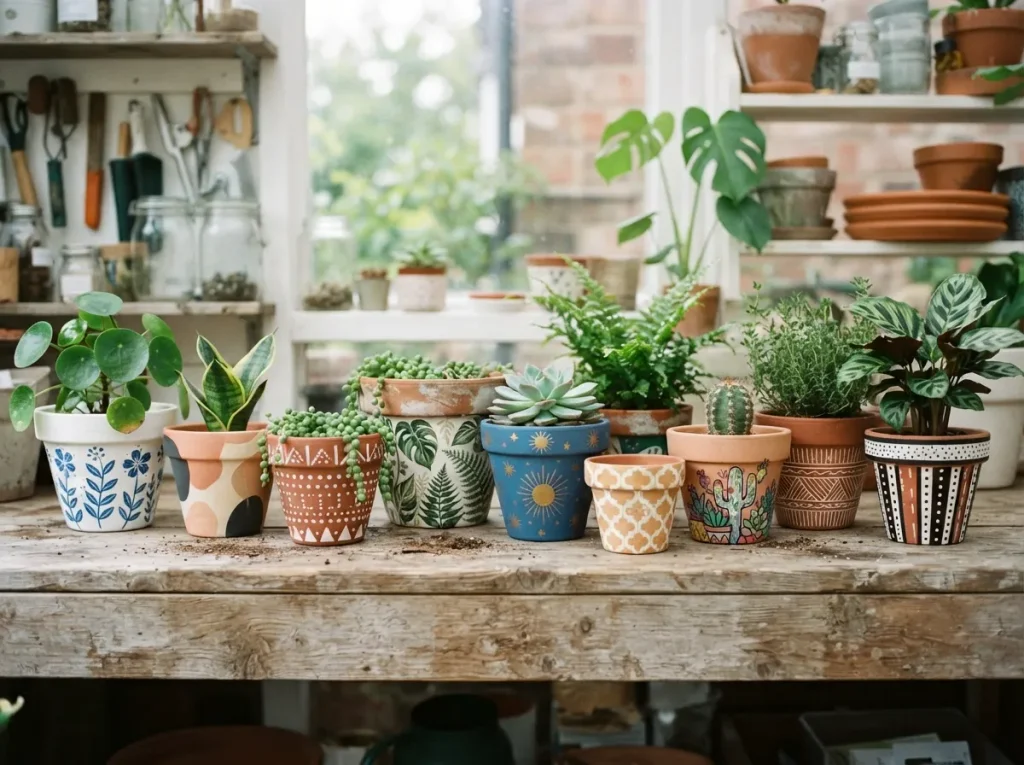 Painted Terra Cotta Pots
