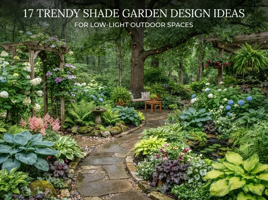17 Trendy Shade Garden Design Ideas for Low-Light Outdoor Spaces 17 Trendy Shade Garden Design Ideas for Low-Light Outdoor Spaces