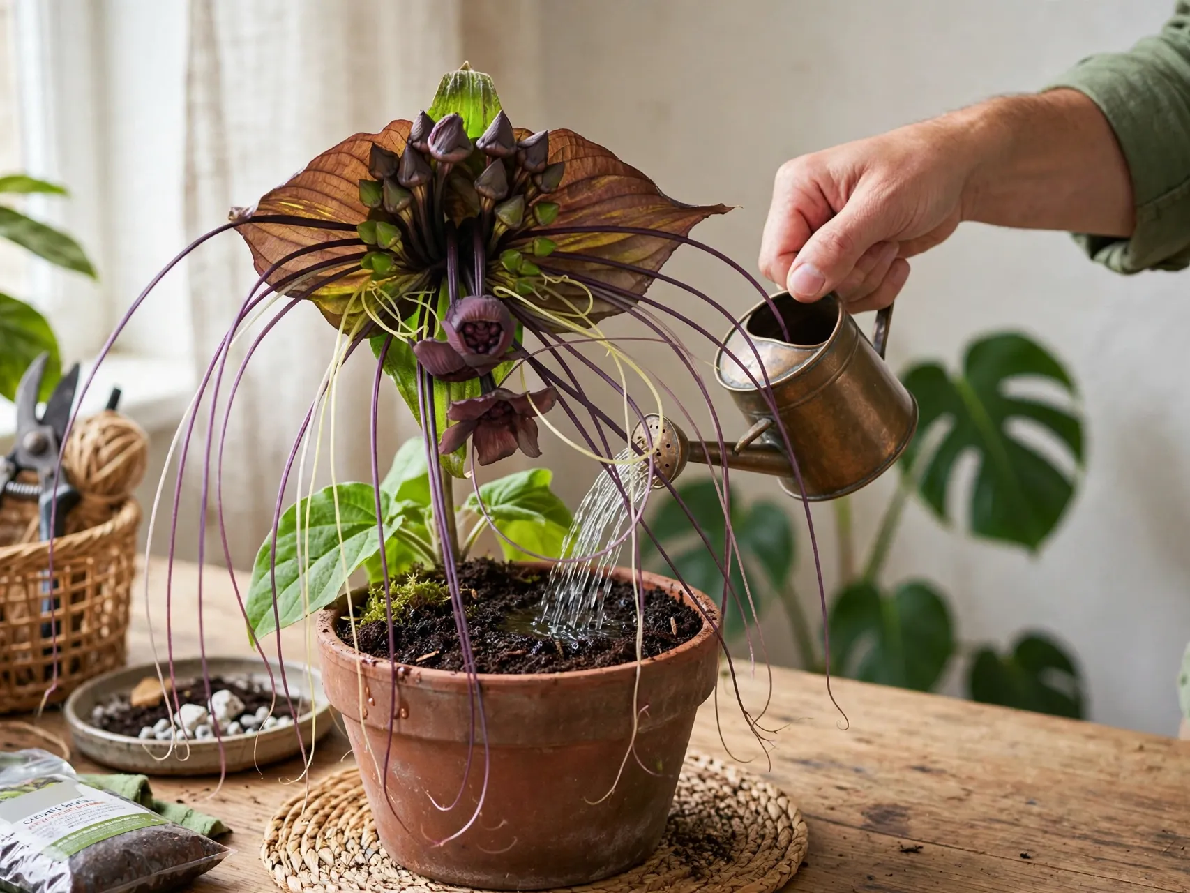 Bat Flower Care: The Spookiest Plant for Halloween Watering