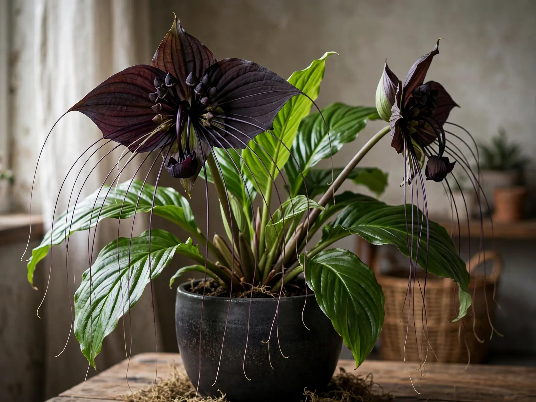 creepy houseplants halloween decor bat flower