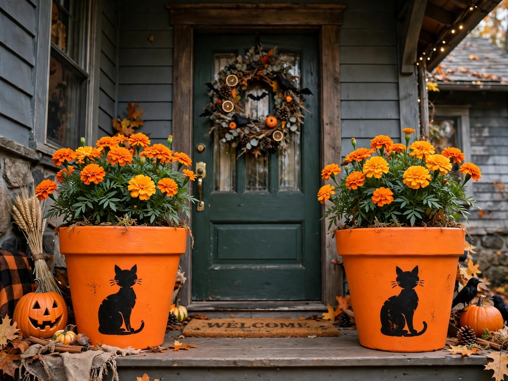 DIY Halloween Planters: 8 Spooky Pot Ideas Black Cat Silhouette Pots