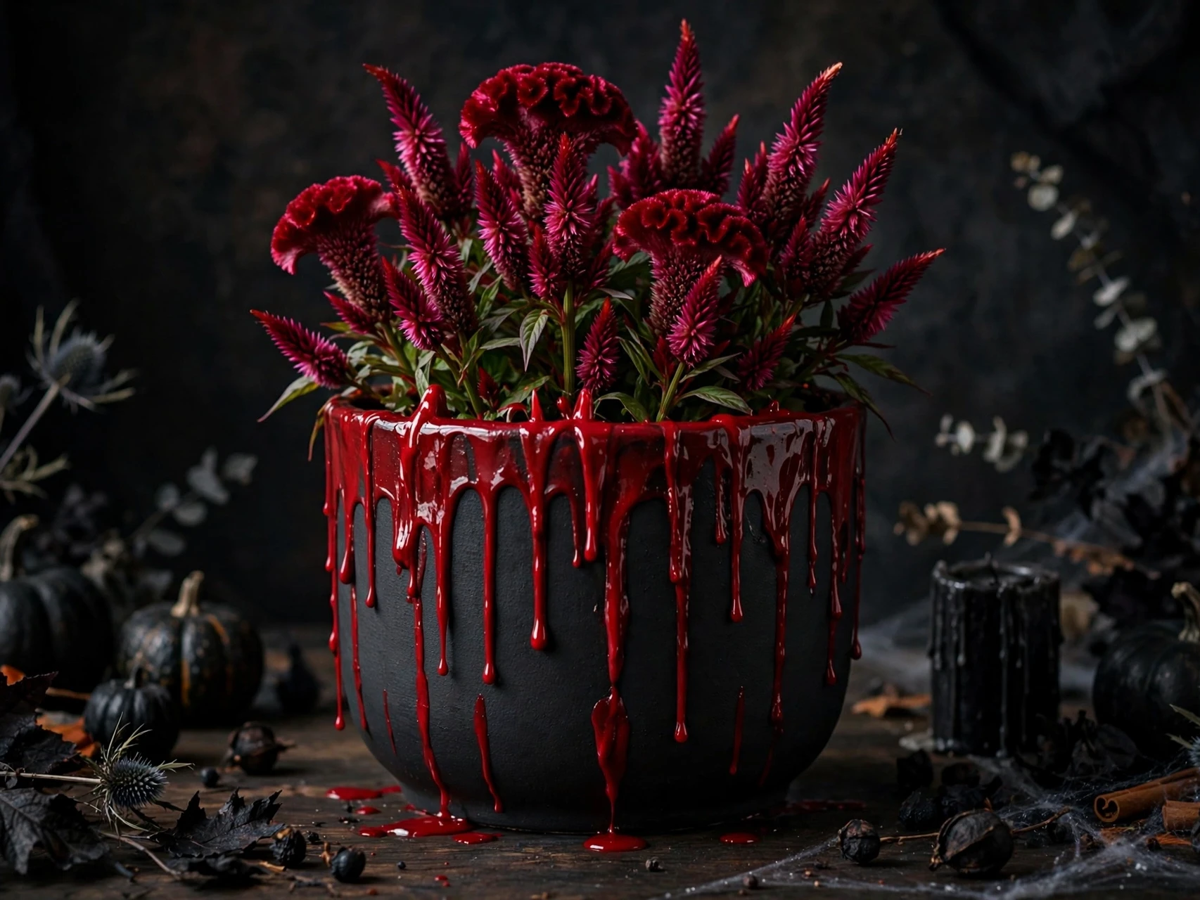 DIY Halloween Planters: 8 Spooky Pot Ideas Bleeding Candle Drip Pots