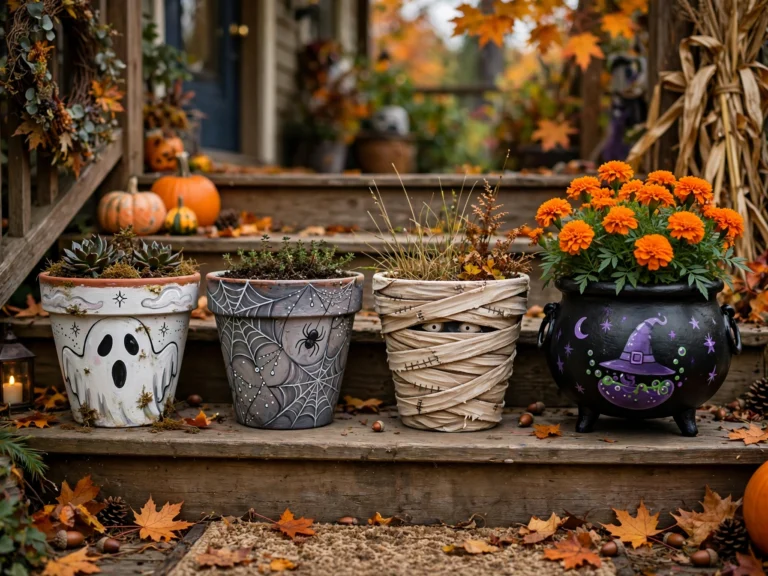 DIY Halloween Planters