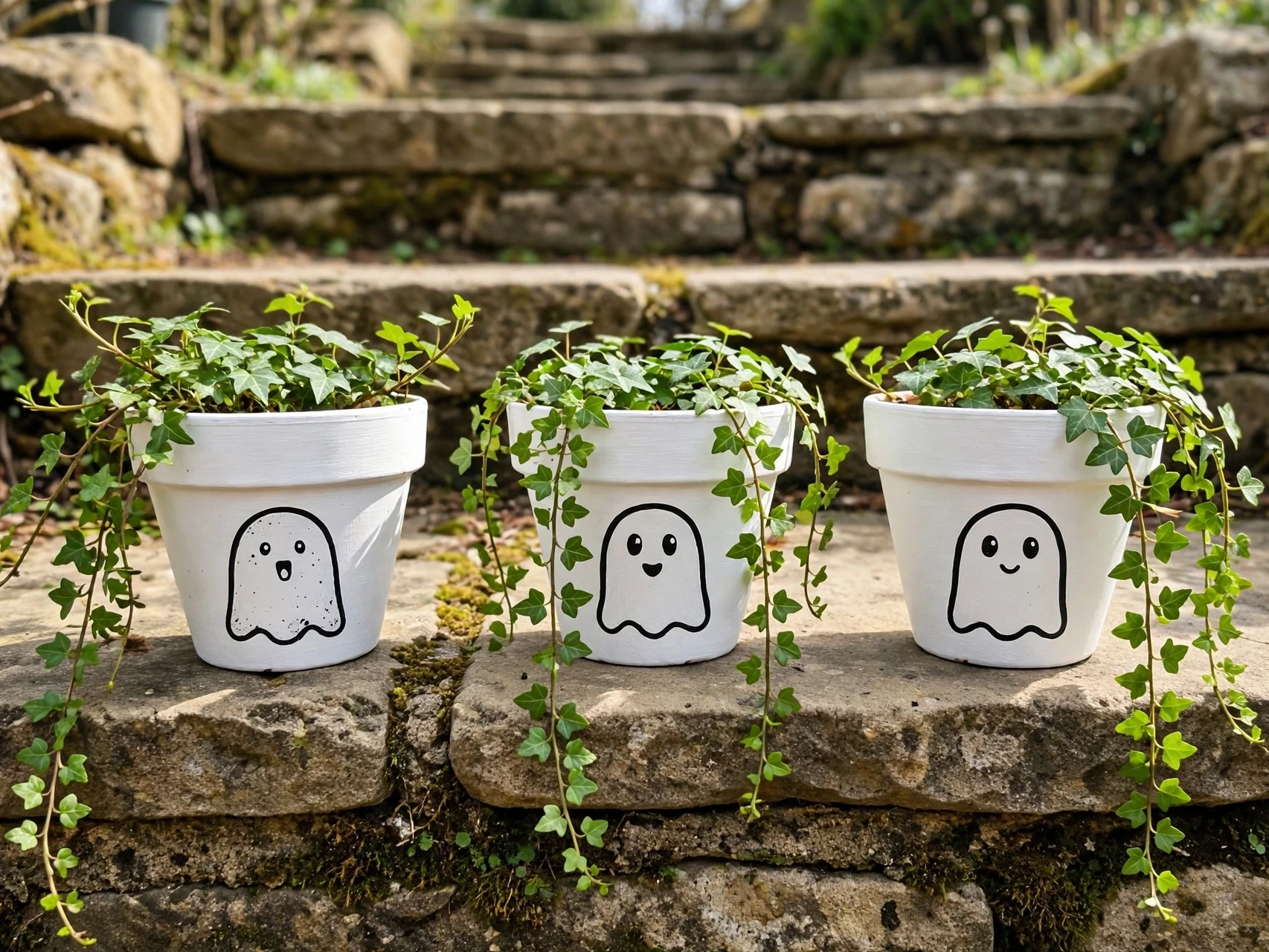 DIY Halloween Planters: 8 Spooky Pot Ideas Painted Ghost Pots