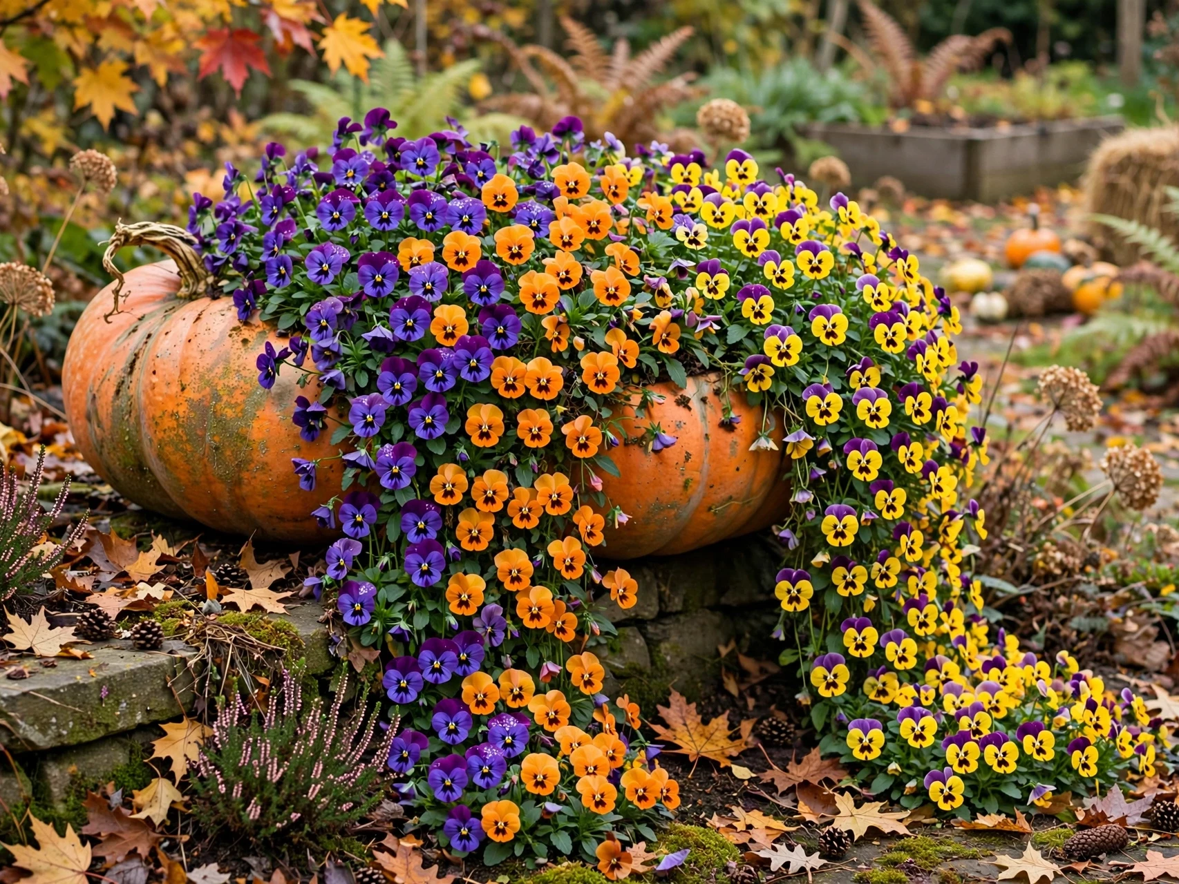 Cascading Pansy Pumpkin