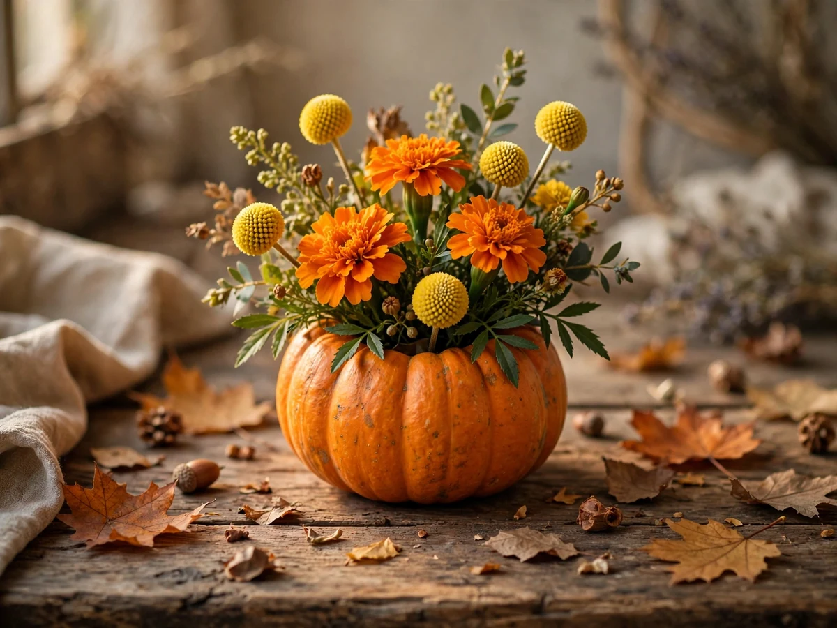 Halloween Flower Arrangements: 10 Spooky Bouquet Ideas Mini Pumpkin Vase Arrangement