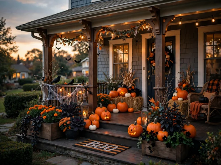 Halloween Porch Decor: 10 Orange & Black Plant Combos