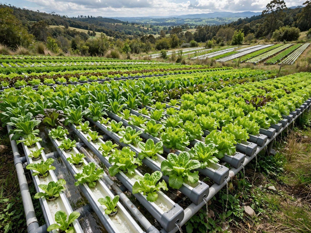 Hydroponic Vegetable Gardening Tips Vibrant lettuce and leafy greens growing in a hydroponic system