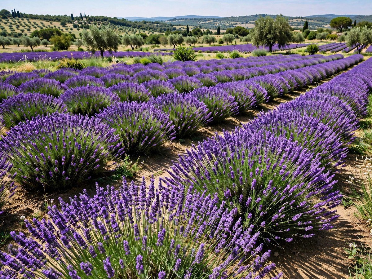 Best Flowering Plants for Every Garden Purple lavender rows blooming in a sunny garden
