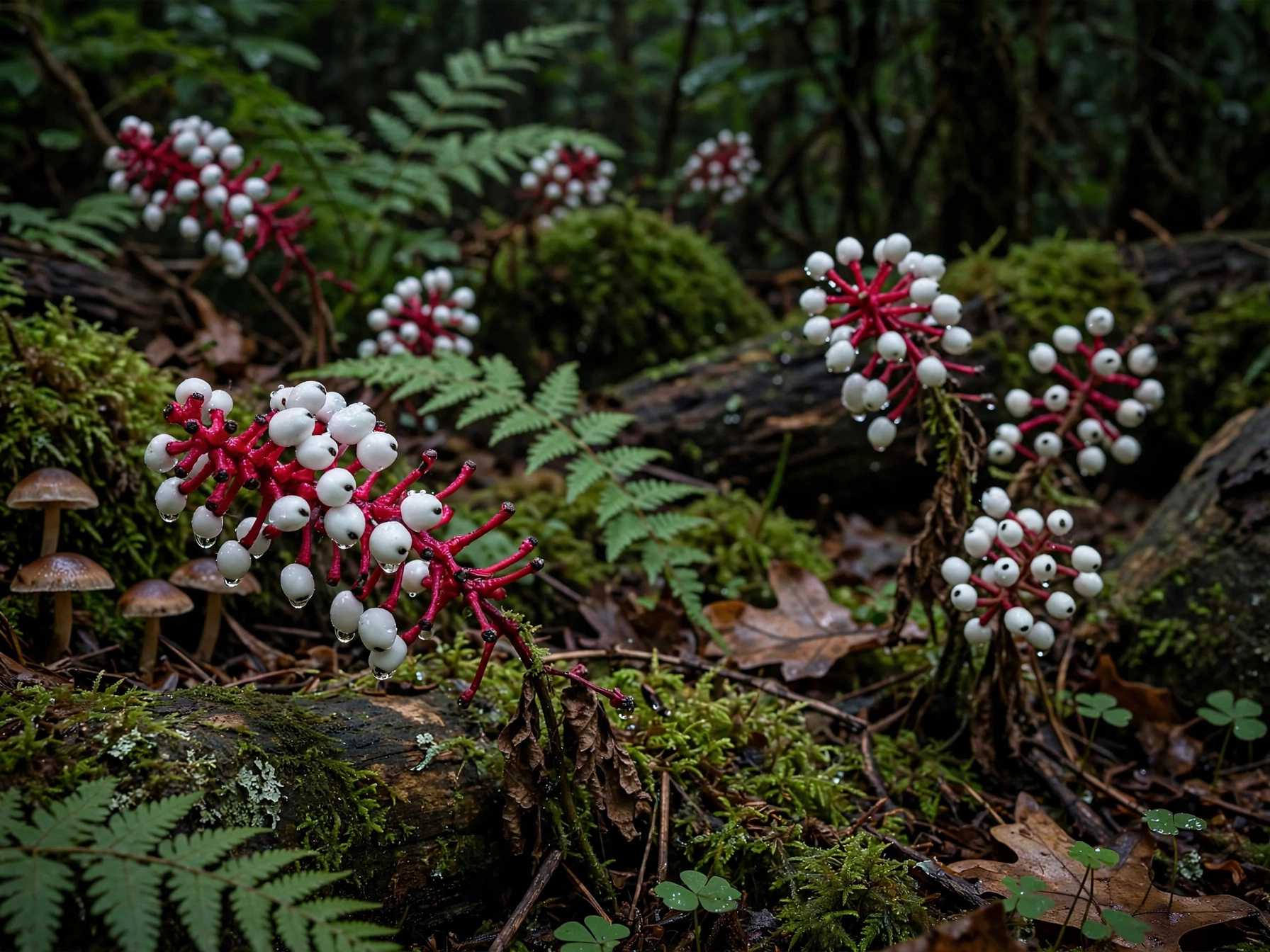 Deadly Beautiful: Poisonous Plants of Halloween White Baneberry (Doll's Eyes)