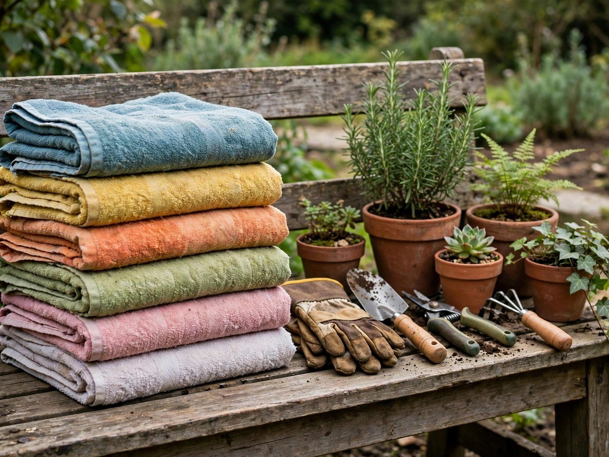 6 Brilliant Ways to Use Old Towels in the Garden
